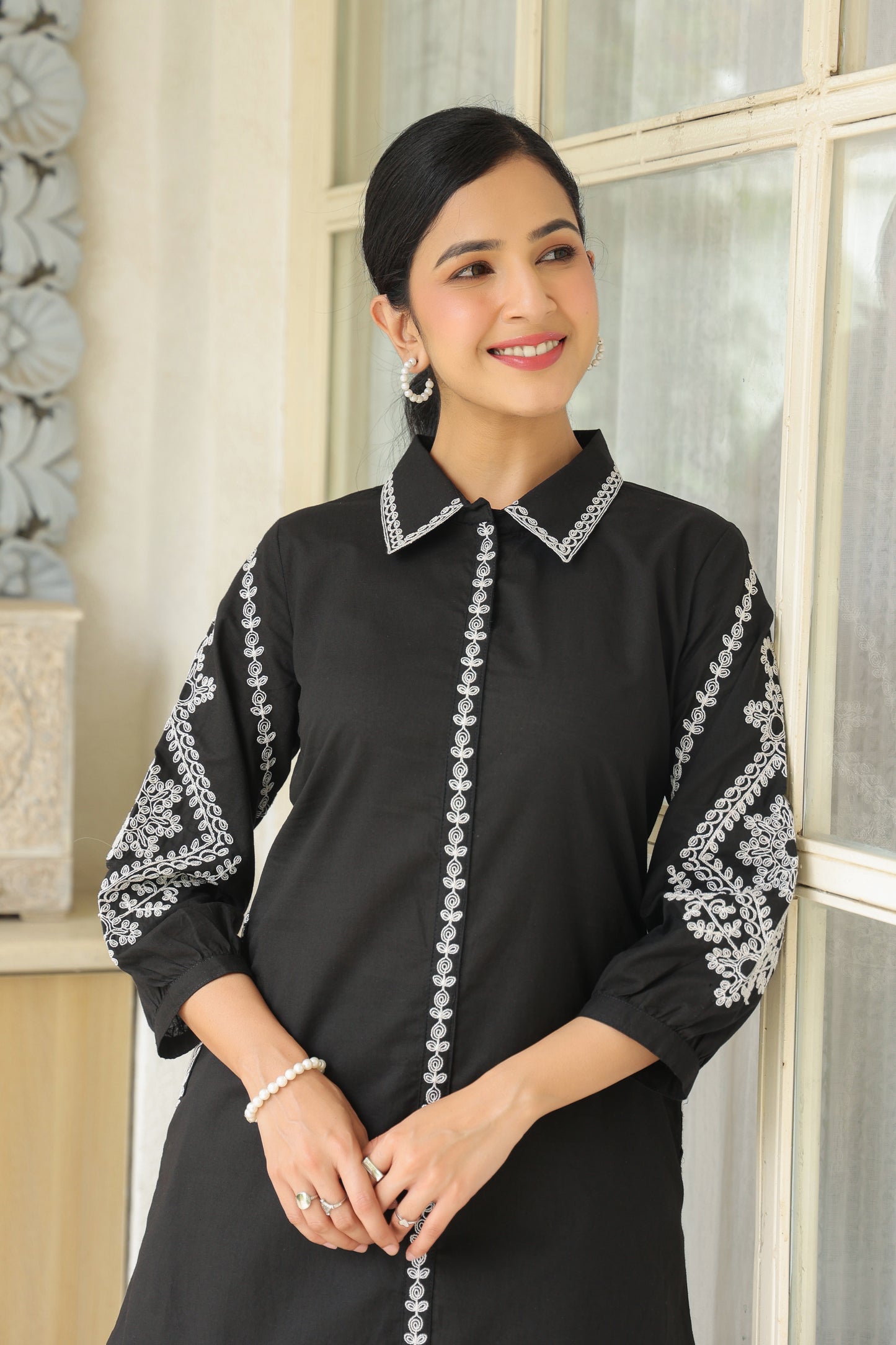 Black Doriya Co-ord Set – Timeless Elegance in Ethnic Fashion