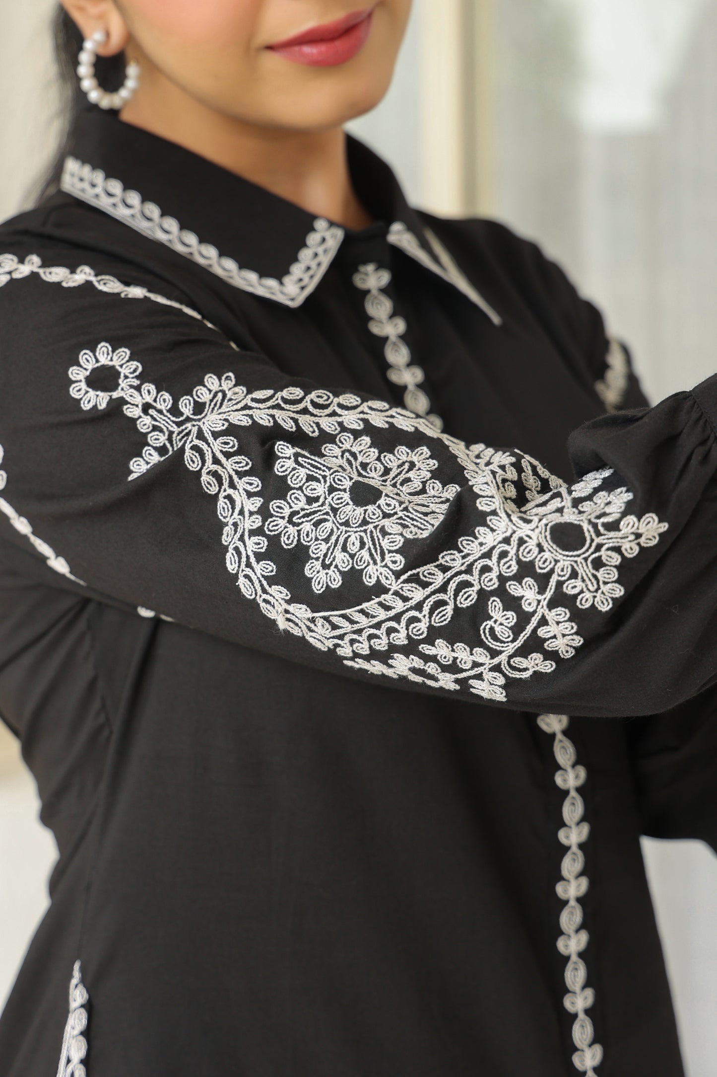 Black Doriya Co-ord Set – Timeless Elegance in Ethnic Fashion