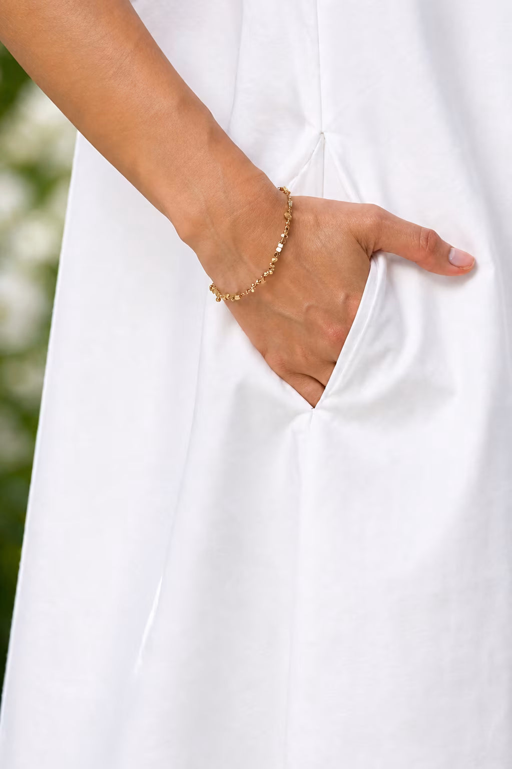 White Cotton Flared Shirt Dress with Pockets – Summer Dress - House Of Kaura